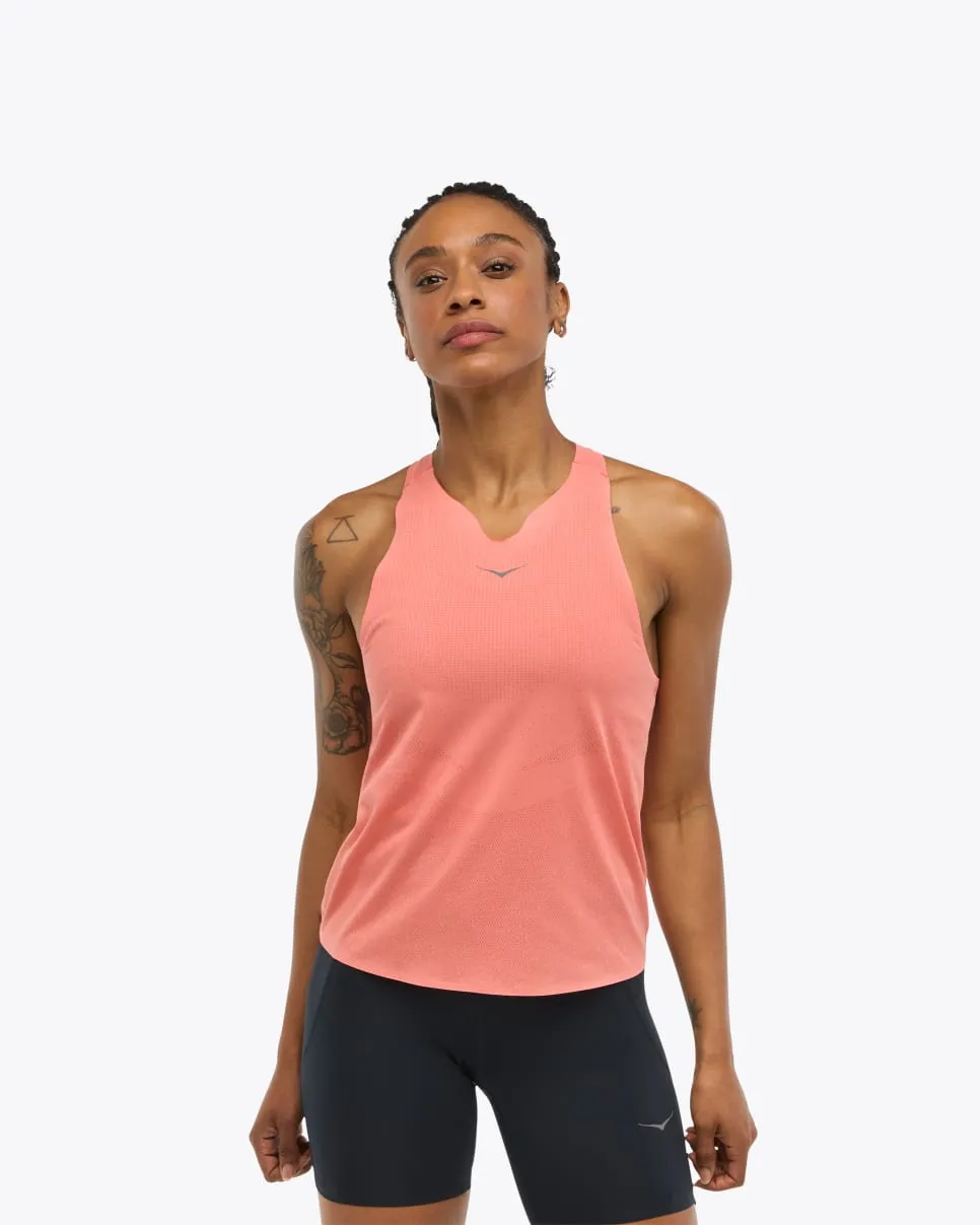 HOKA® Race Day Singlet-grapefruit